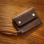 Vintage Crazy Horse Leather Slim Card Holder for Men