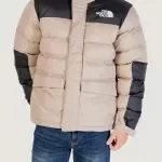 The North Face Men's Beige Winter Jacket with Turtleneck