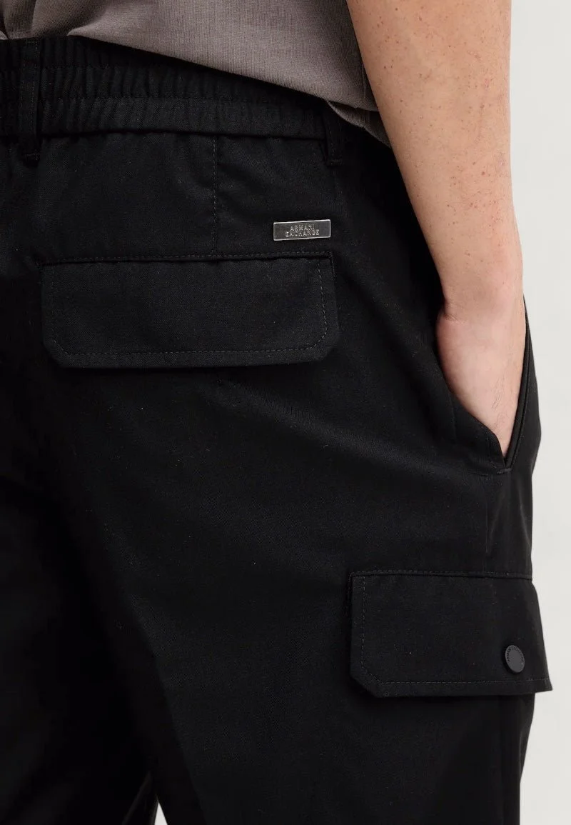 Armani Exchange Men's Winter Black Trousers with Pockets