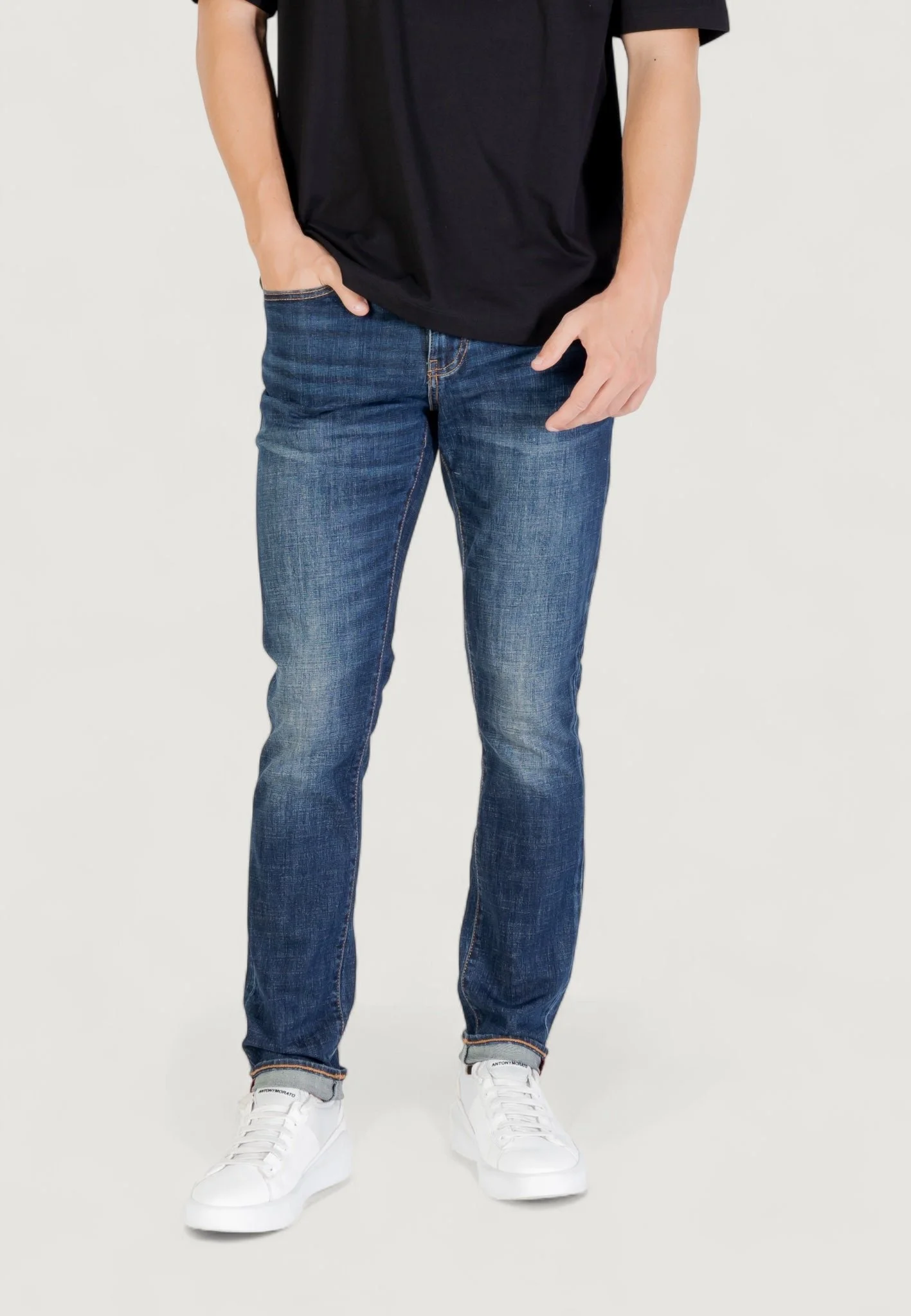 Armani Exchange Men's Blue Slim Fit Jeans