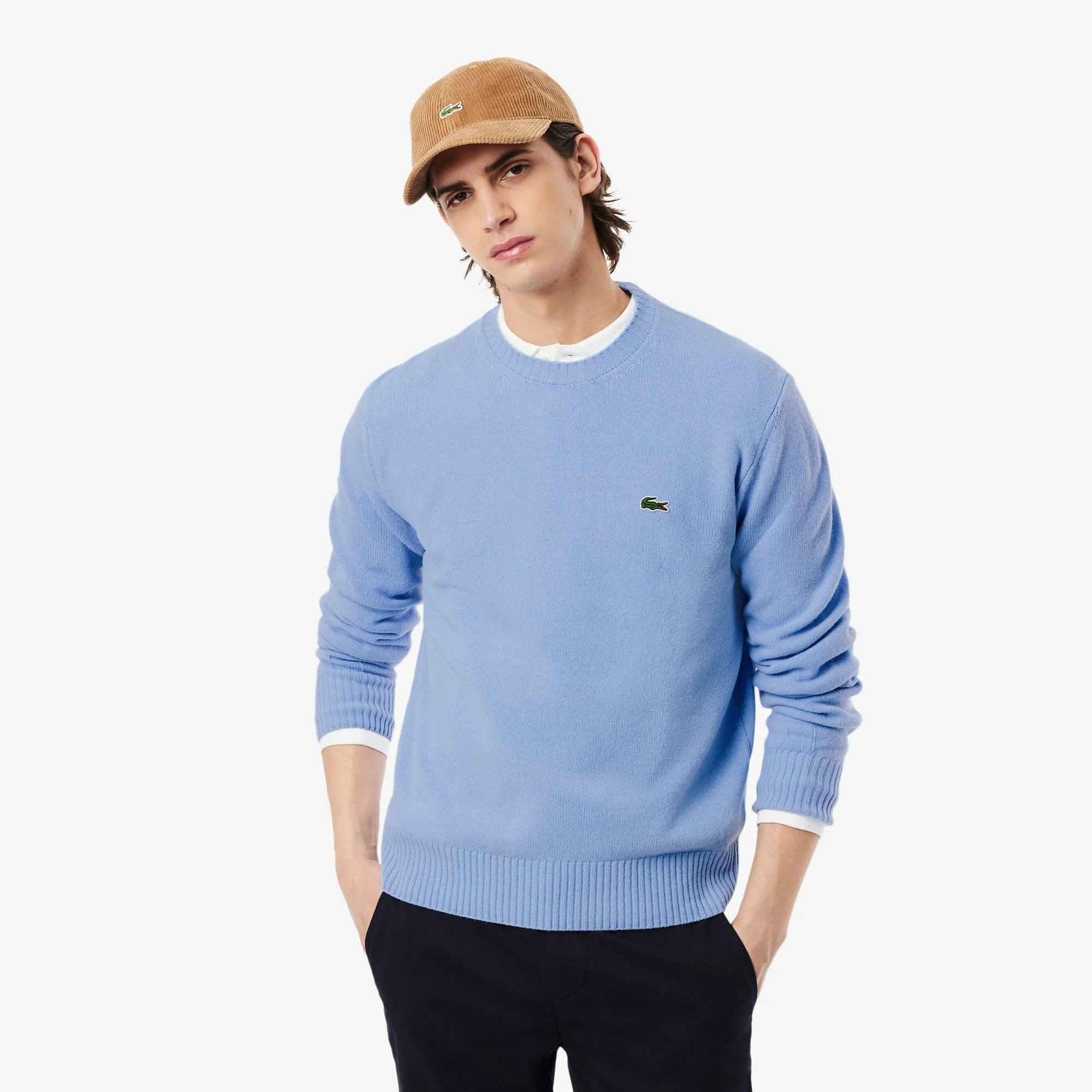 Lacoste Men’s Light Blue Wool Knit Sweater