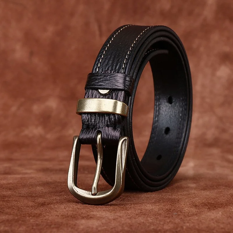 2.3cm Women's High-Quality Genuine Leather Retro Fashion Waist Belt