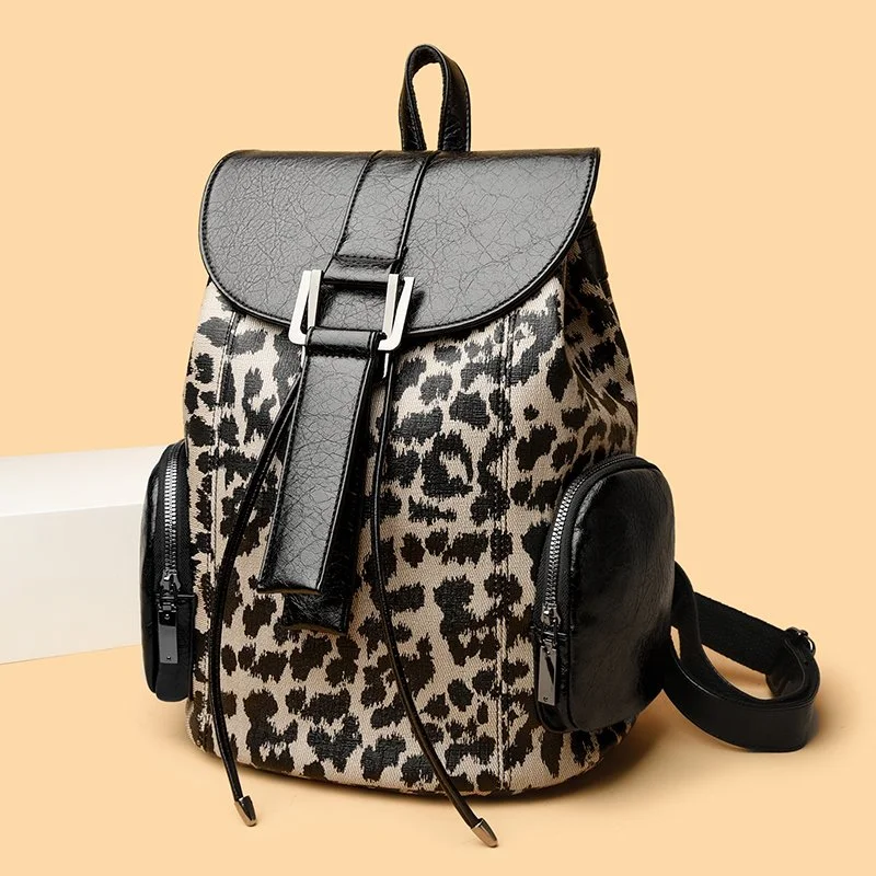 Casual Leather Backpack for Women & Teens – Stylish School & Travel Bag