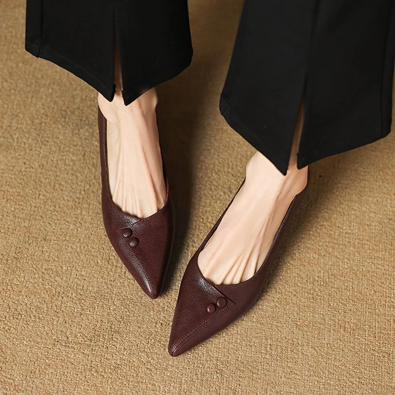 Spring Women's Pointed Toe Pumps with Thin Heel – Elegant Slip-Ons