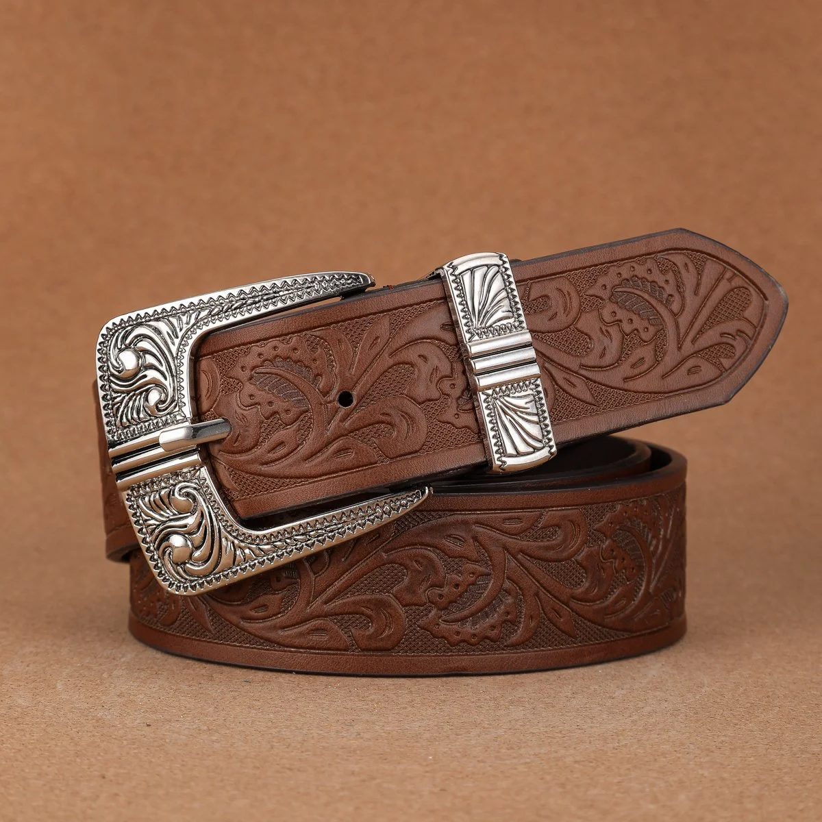 Casual Retro Western Style PU Leather Belt for Men & Women