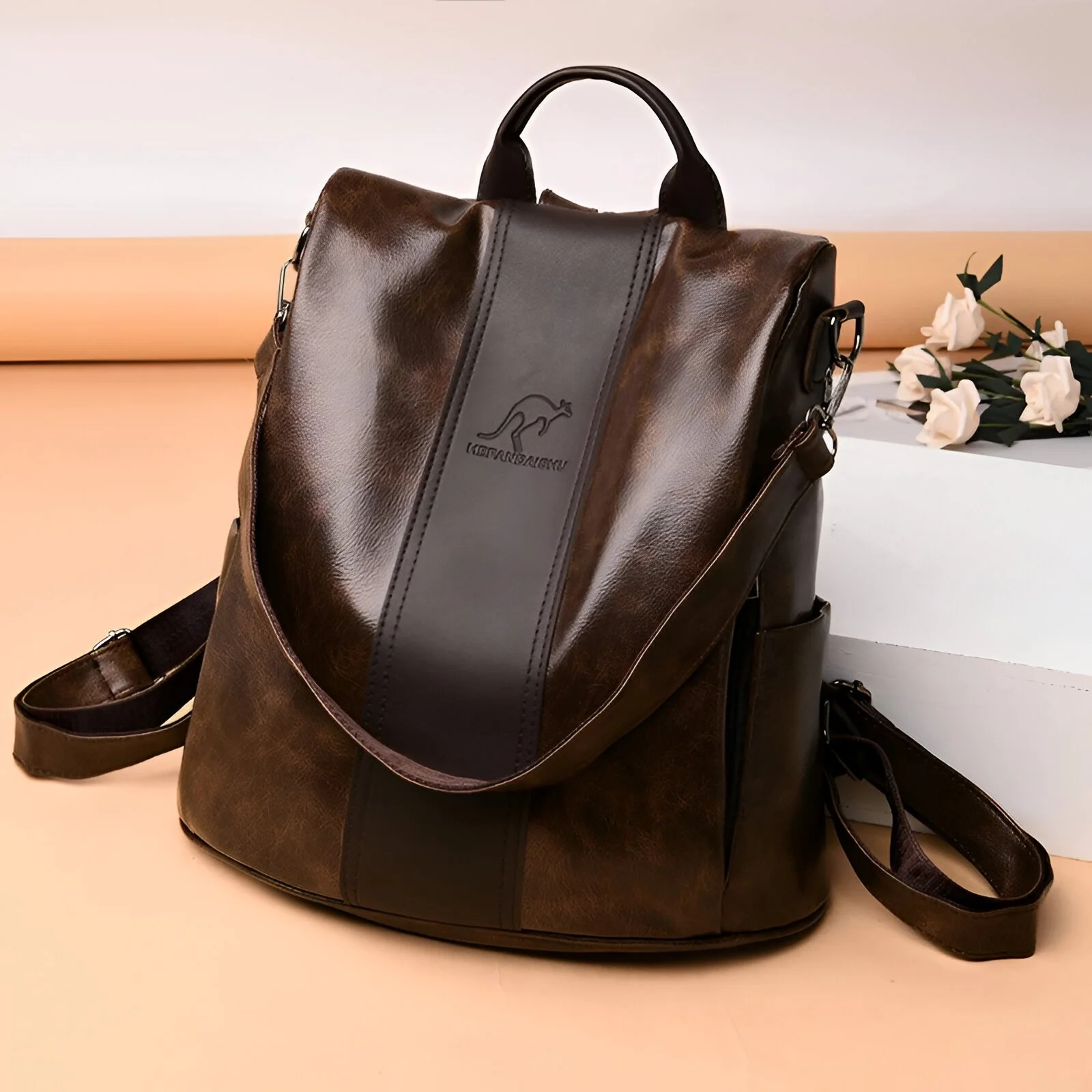 Luxury Anti-Theft Leather Backpack for Women