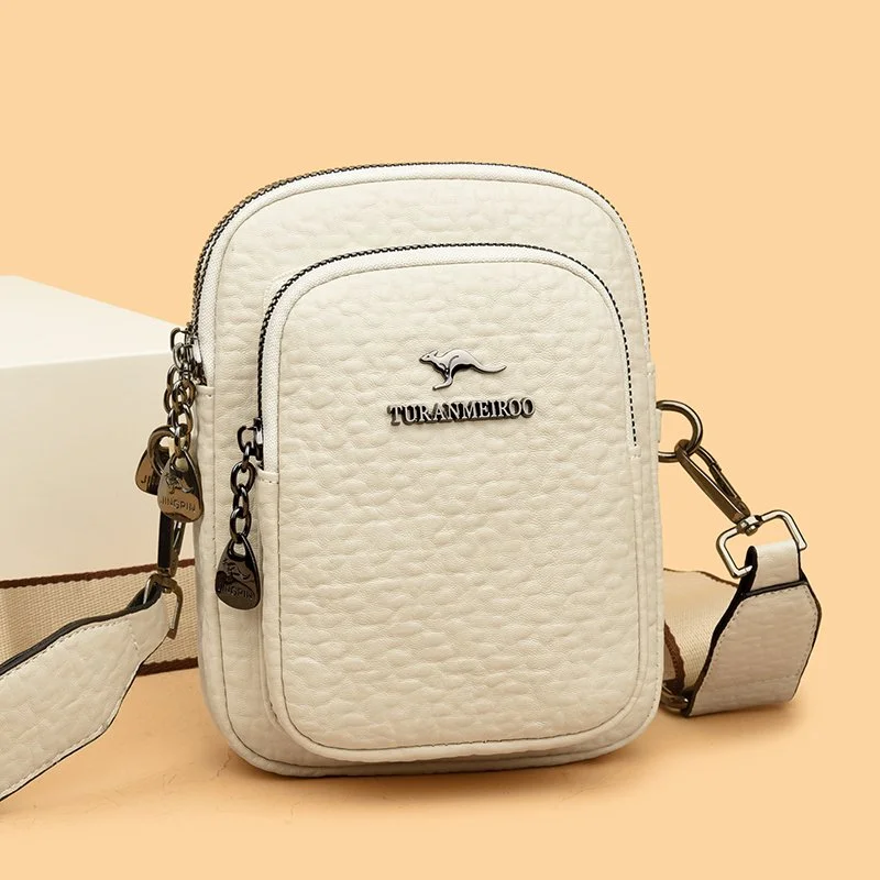Women’s Multi-Pocket Leather Crossbody & Shoulder Handbag