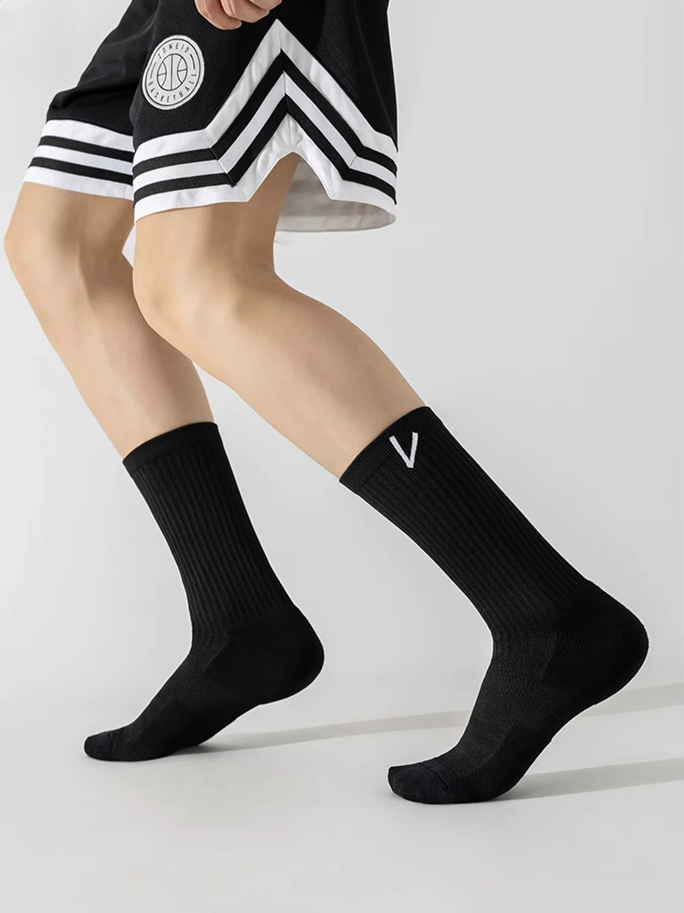 4-Pair Cushioned Athletic Sports Socks for Men & Women