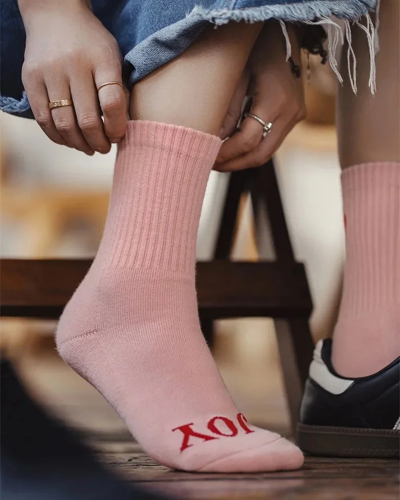 Women’s Cute Letter Love Warm Mid Socks