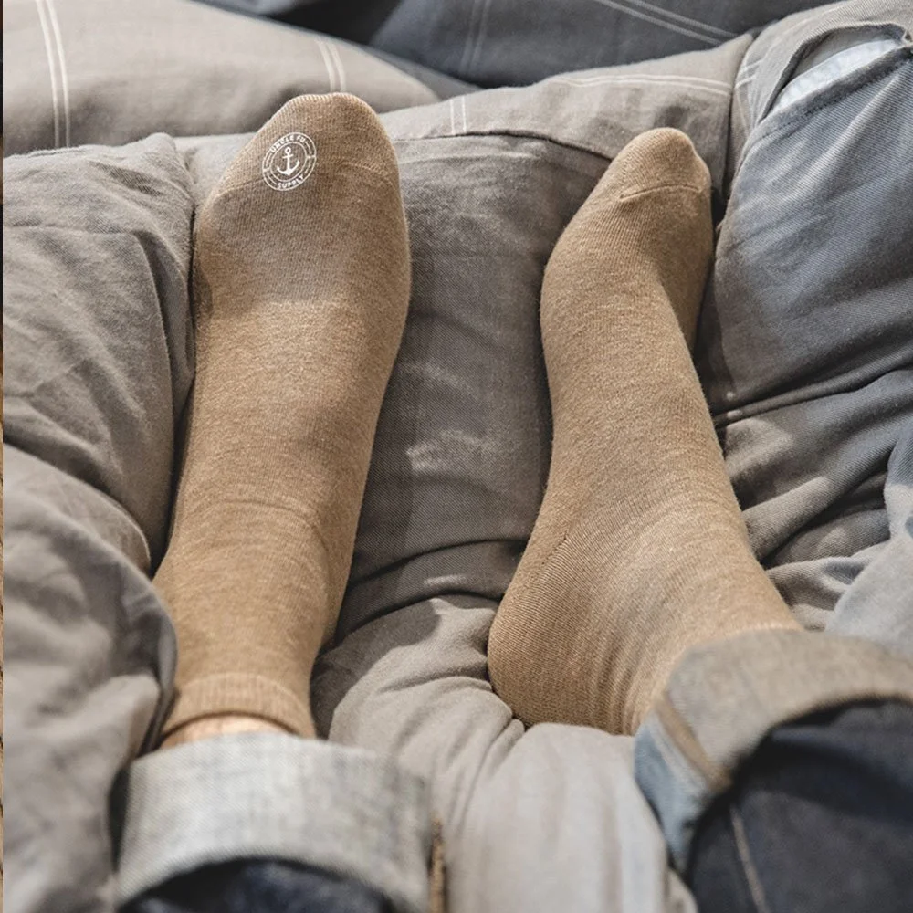 Men’s Breathable Cotton Crew Socks – 3-Pair Printed Mid-Calf Set