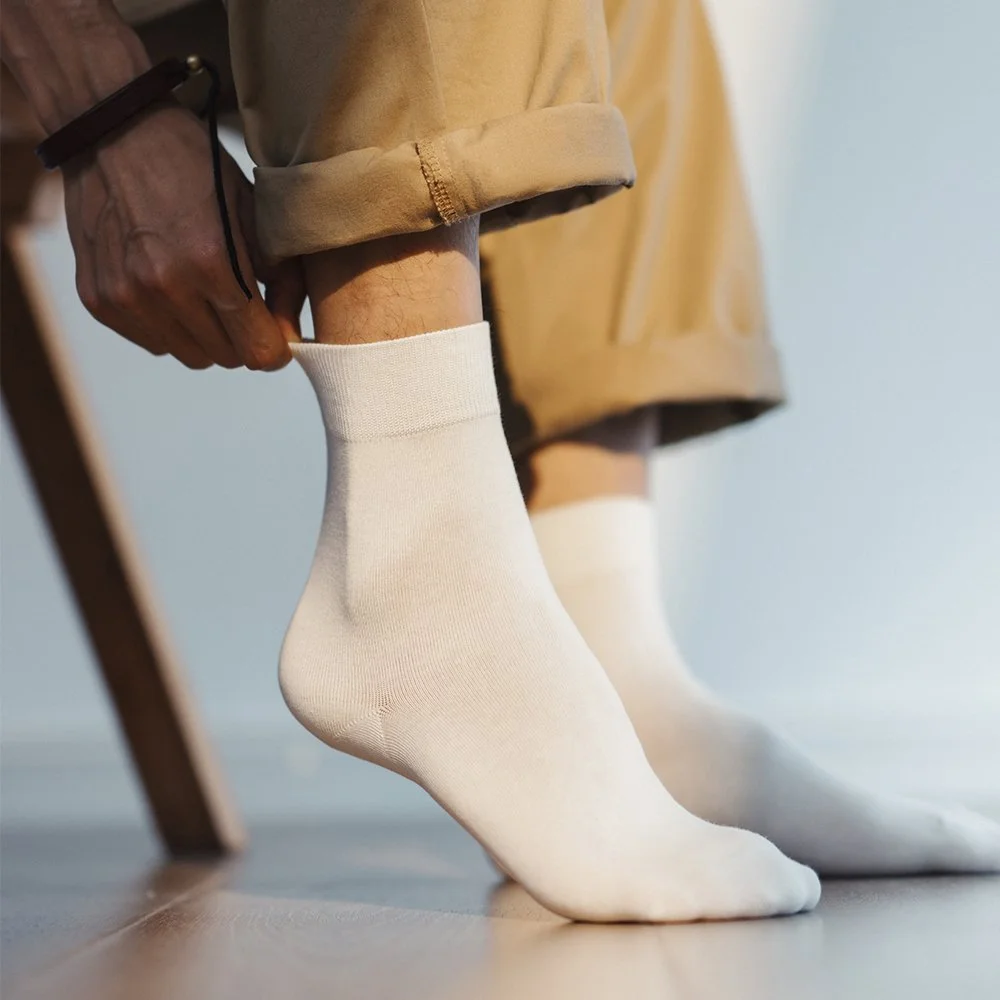 Men’s Antibacterial Breathable Mid-Calf Sports Socks – 3 Pair Set
