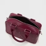 Calvin Klein Bold Elongated Mini Tote Handbag in Bordeaux