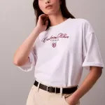 Calvin Klein Jeans Women’s Script Logo Relaxed White T-Shirt