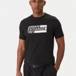 Armani Exchange Men's Black Graphic T-Shirt - Spring/Summer Collection