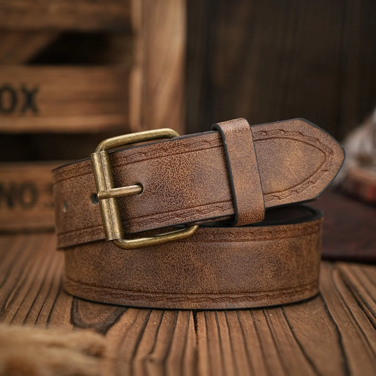 Retro Metal Buckle Unisex PU Belt – Casual & Business Everyday Style