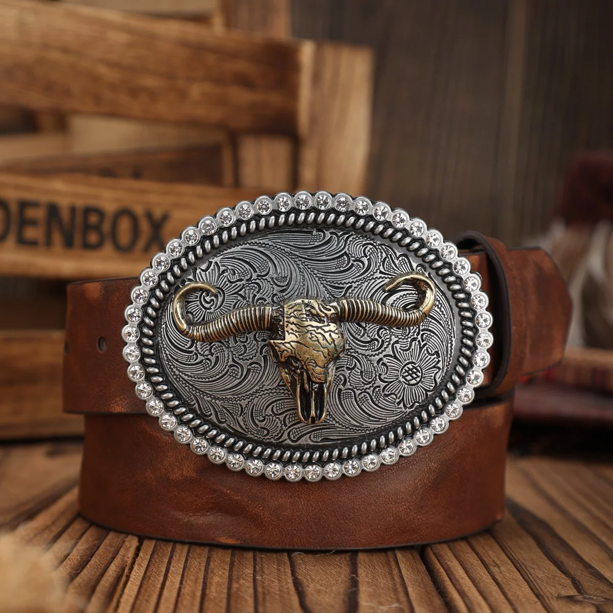 Unisex Retro Western PU Belt for Casual Denim Style