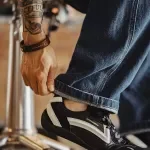 Retro Patchwork Racing Sneakers for Men – Breathable Thin Sole Trainers