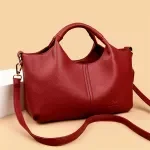 Soft Leather Women's Tote Bag - Luxury Casual Shoulder & Crossbody Bag
