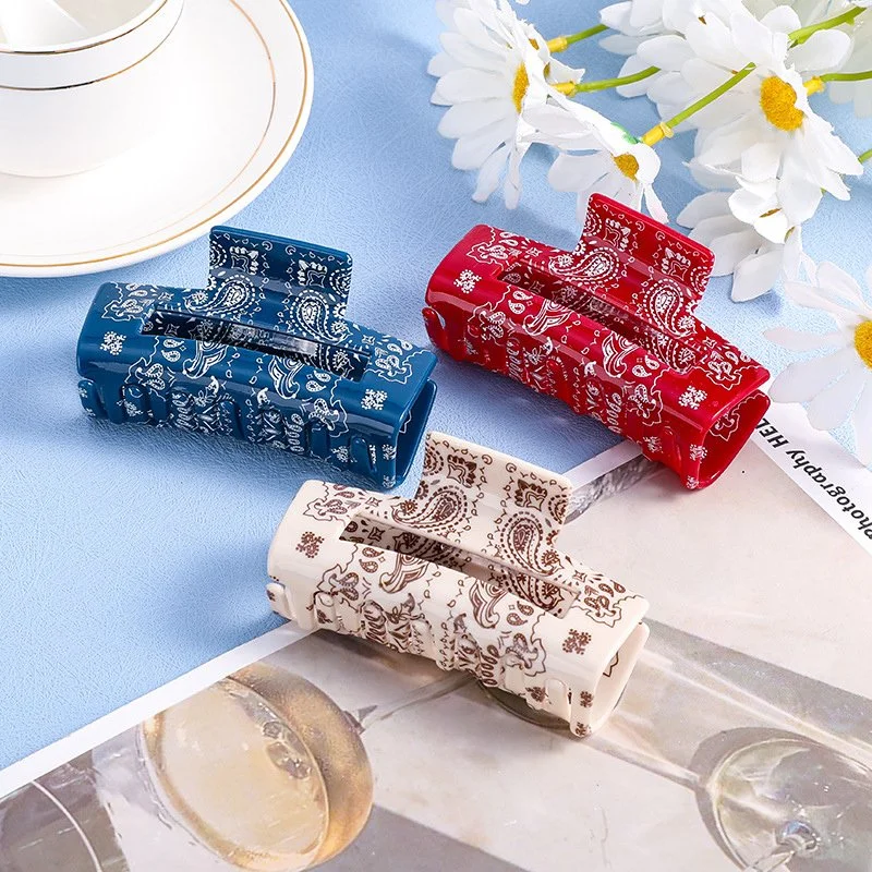 Bohemian Classic Acrylic Hair Claw Clip with Unique Patterns