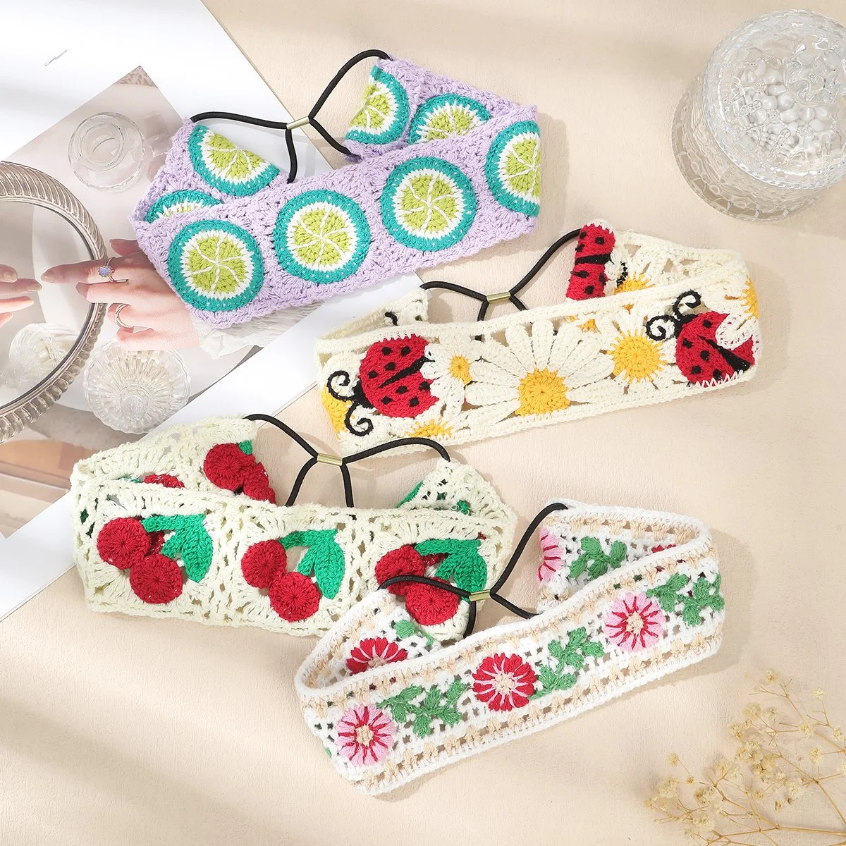 Women’s Retro Floral Elastic Turban Headband