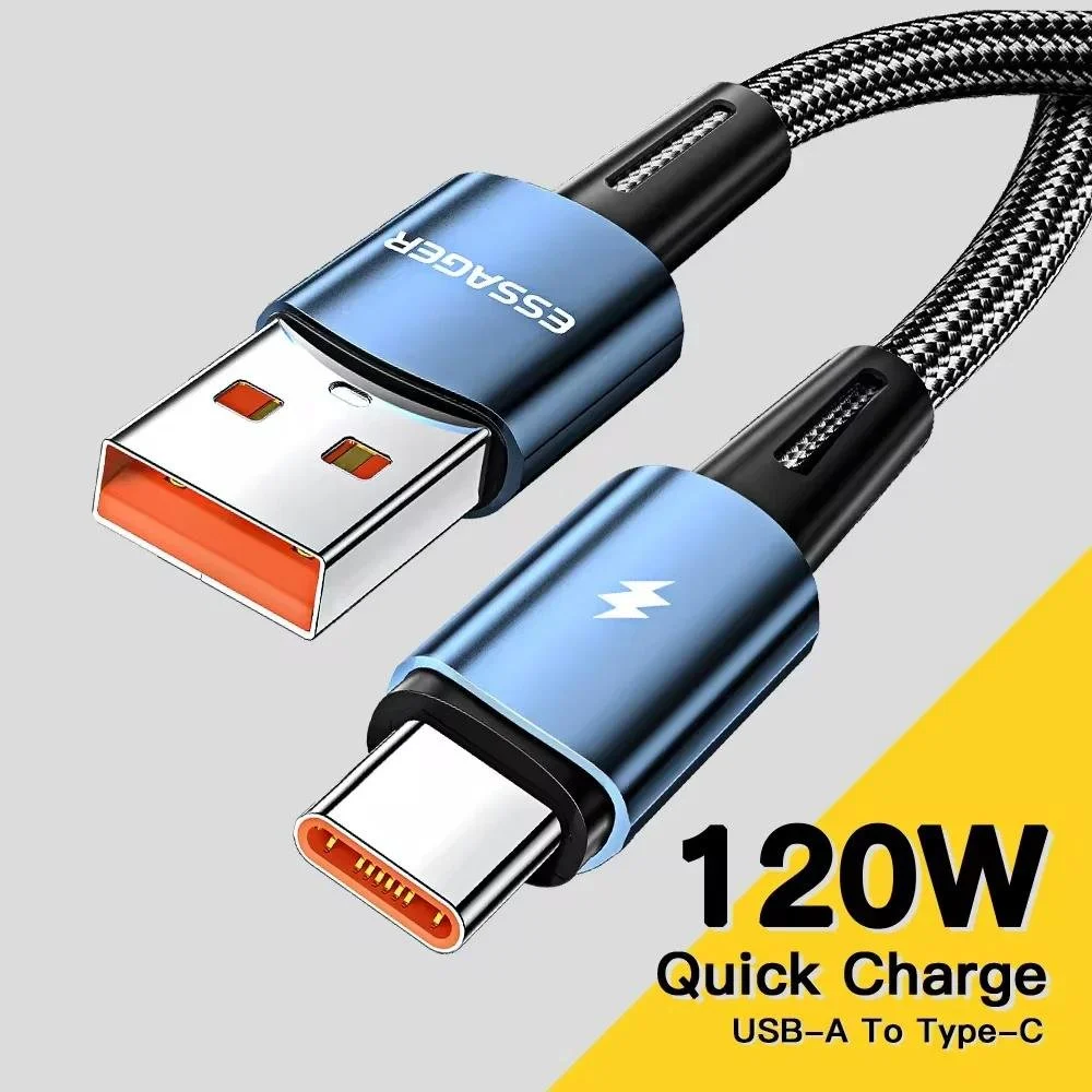 120W Super Fast USB-C Charging Cable for Smartphones & Gaming Devices