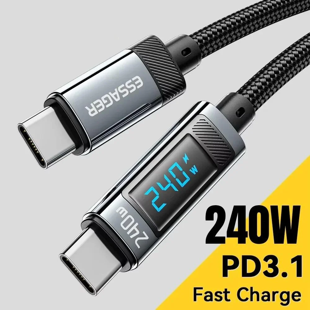 240W USB-C to USB-C Fast Charging & Data Cable 6.5ft PD 3.1 Charger Wire