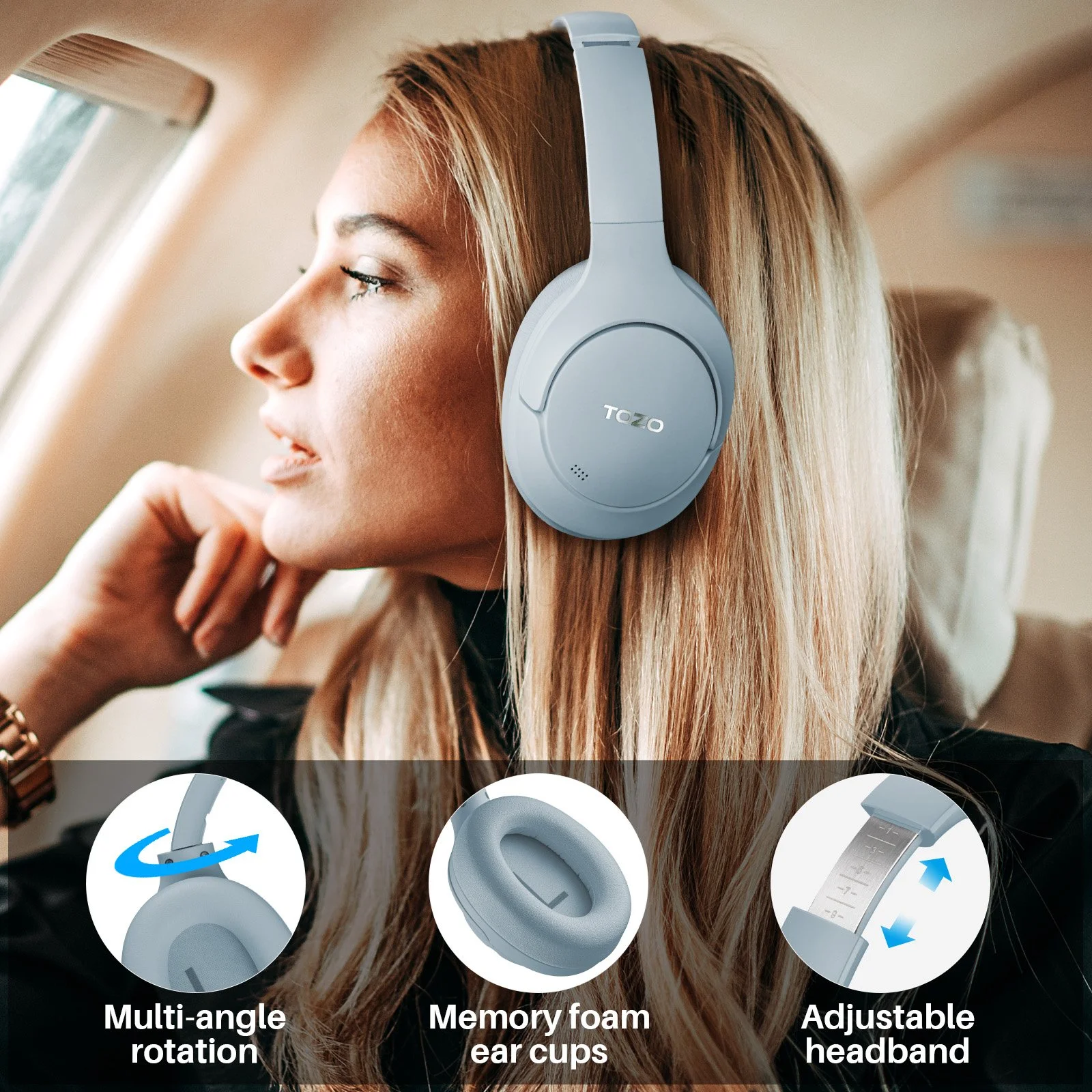 Refurbished Hi-Res Over-Ear Headphones with Hybrid Active Noise Cancelling