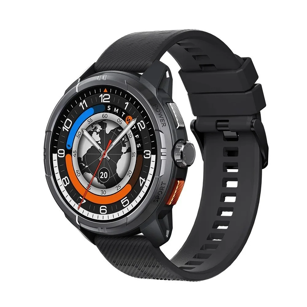 Solar Ultra GPS Smartwatch with 1.6" AMOLED Display, 5ATM Waterproof, and Bluetooth Calling