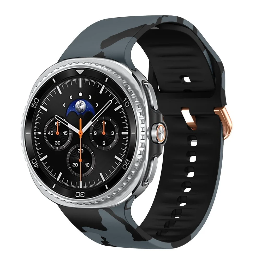 Printed Floral Silicone Watch Strap for 40mm–46mm Smartwatches