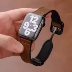 Magnetic Leather Strap for Smartwatch 38–49mm