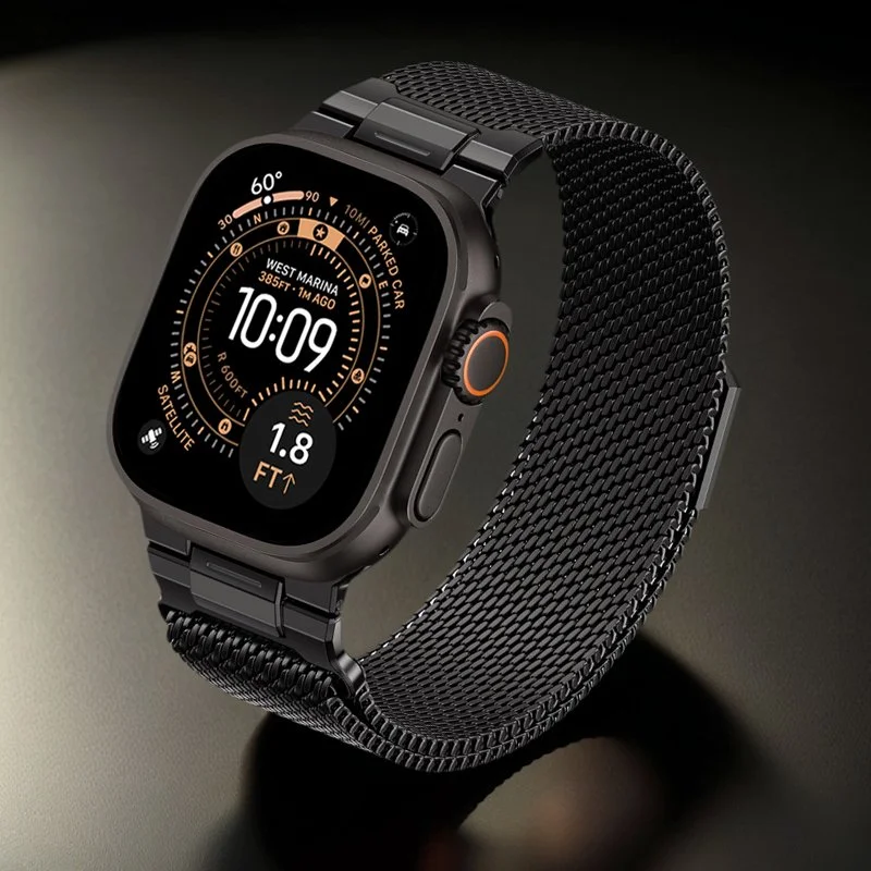 Magnetic Milanese Mesh Strap for Smartwatch 49–40mm