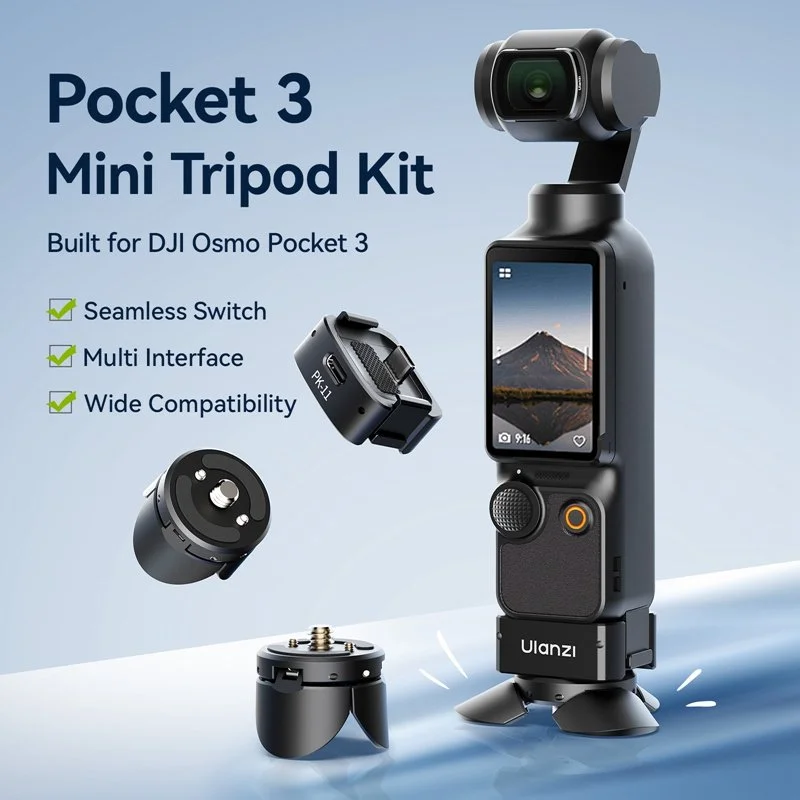 Compact Mini Tripod Kit for DJI Osmo Pocket 3 – Travel & Vlog Ready