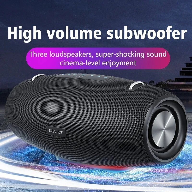60W Portable Bluetooth Party Speaker with Deep Bass & Long Battery Life