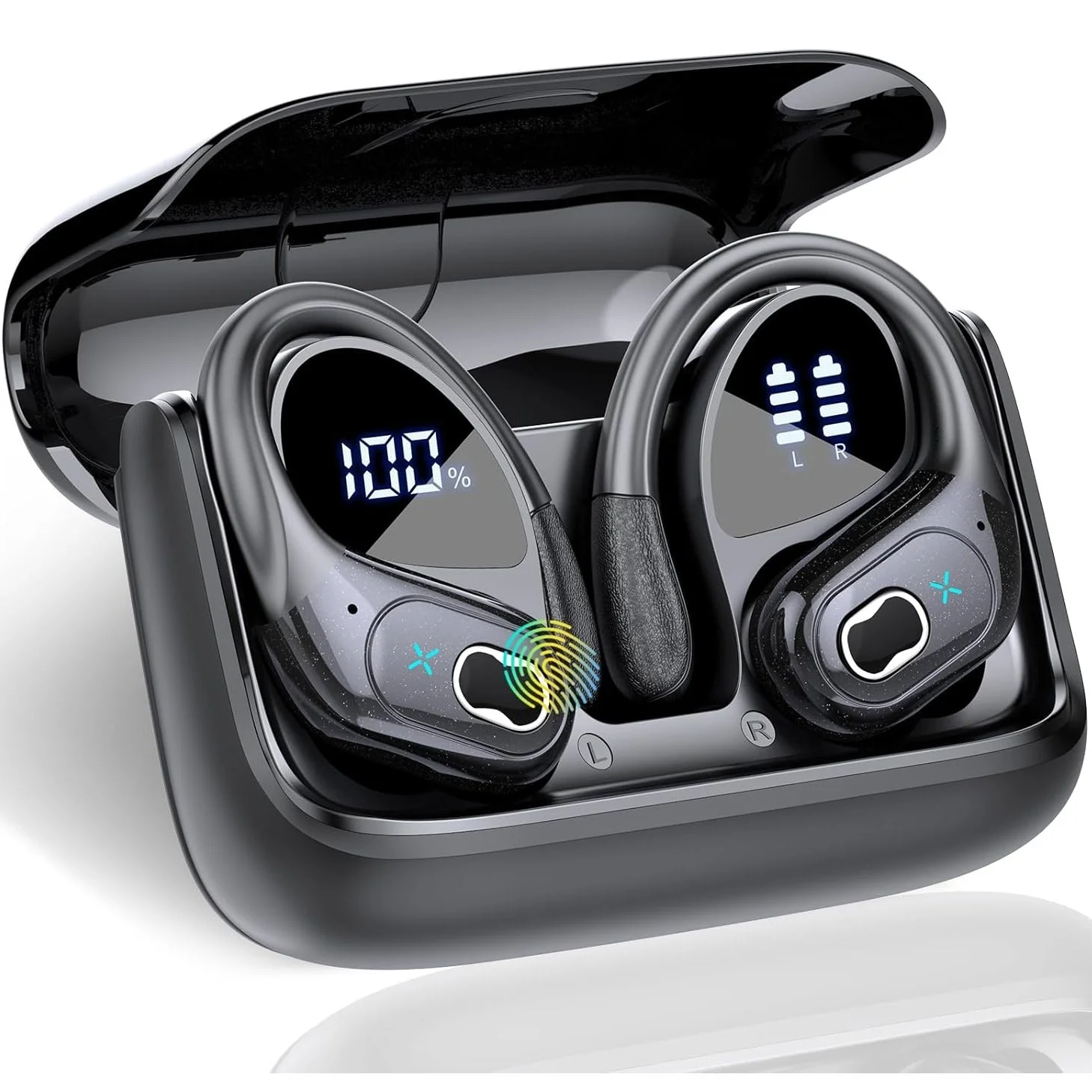Wireless Sports Earbuds with Earhooks, ENC Mic & 75H Playtime