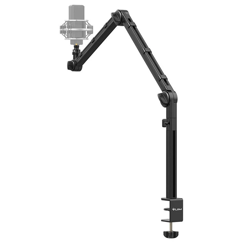 Adjustable Desktop Boom Arm Stand for Microphones, Cameras & Phones