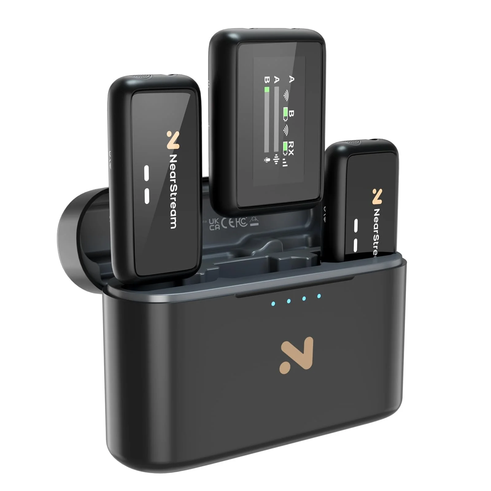 Wireless Dual Lavalier Microphone Set with Noise Cancellation