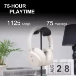 Wireless Noise-Canceling Bluetooth Headphones with 75-Hour Battery