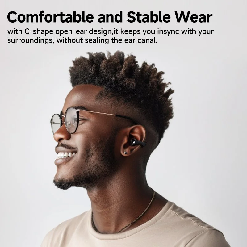 Open-Ear Clip Wireless Sports Earbuds with Bluetooth 5.4 & Dual Connection