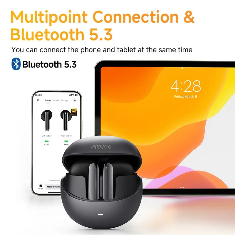 Hi-Res ANC Wireless Earbuds with LDAC, Multipoint & AI Clear Calls
