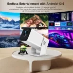 Smart 4K Ready Full HD Portable Projector with Android, WiFi 6 & Bluetooth
