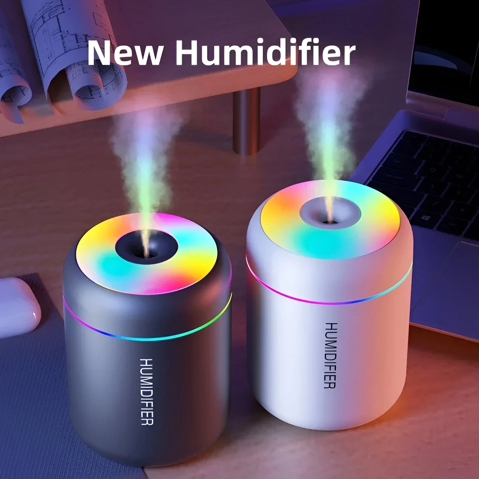Mini USB Aroma Humidifier & Essential Oil Diffuser with Soft LED Light