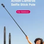 Extendable Action Camera Selfie Stick with 1/4'' Screw