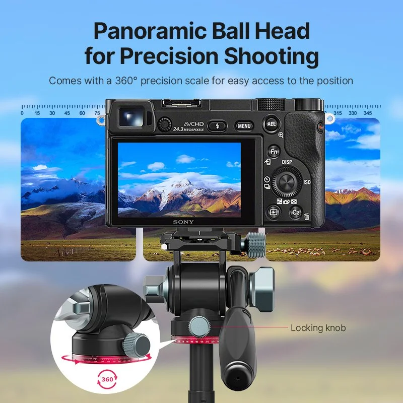Precision Fluid Video Tripod Head for Smooth Pan & Tilt Shooting