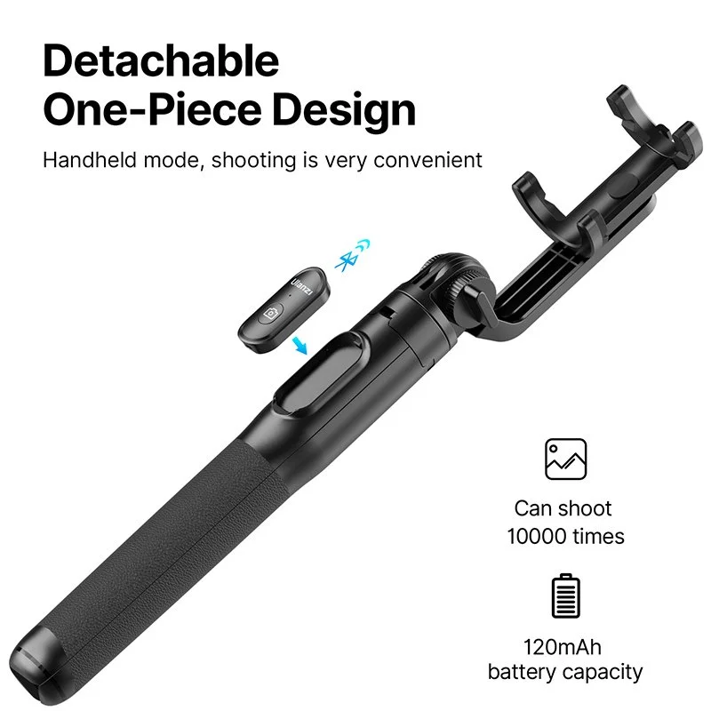 1.5m Bluetooth Selfie Stick Tripod with Remote for Phones & Action Cameras