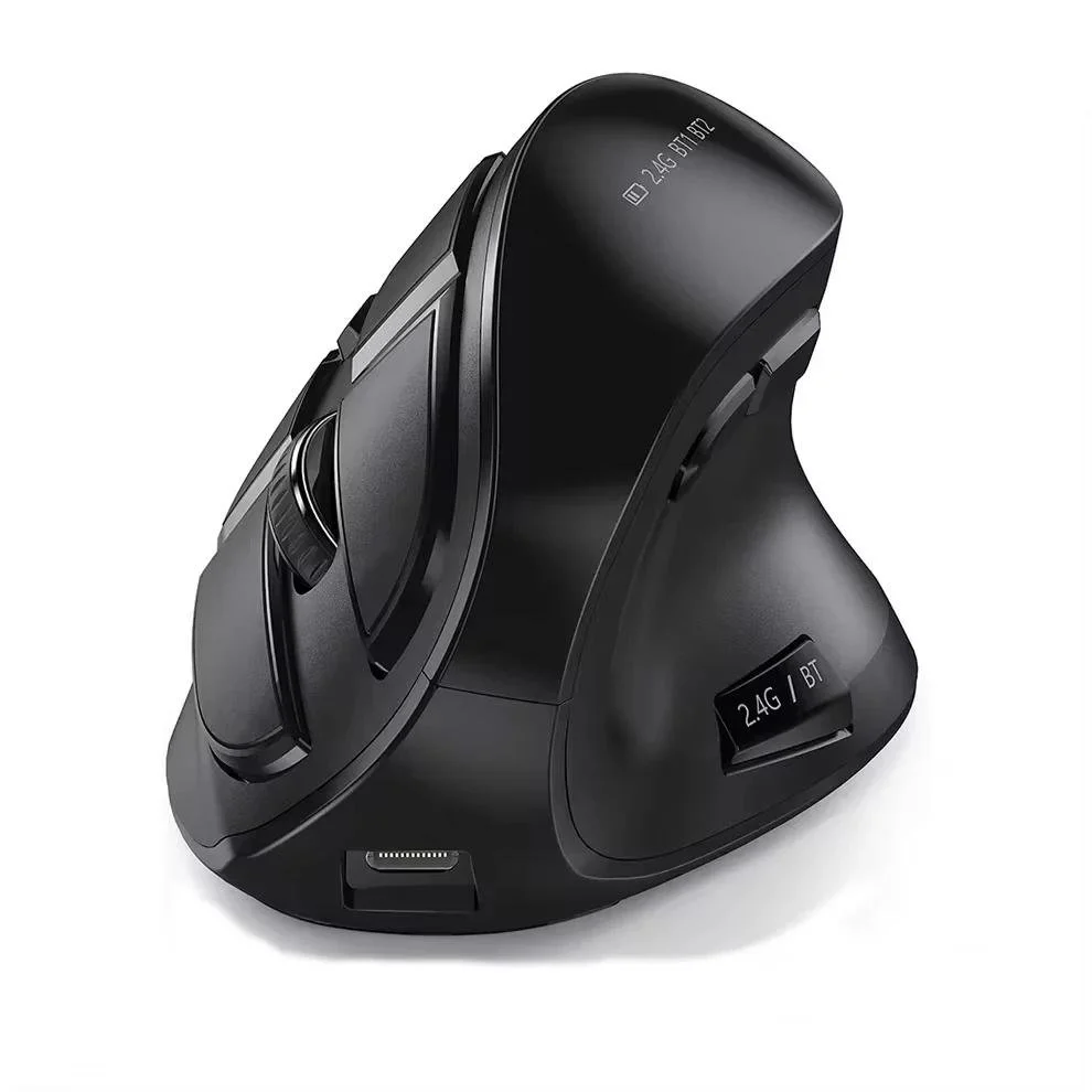 Rechargeable Bluetooth Vertical Ergonomic Mouse with Multi-Device Control