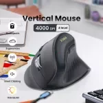 Ergonomic RGB Vertical Wireless Mouse 4000 DPI Silent Click Rechargeable