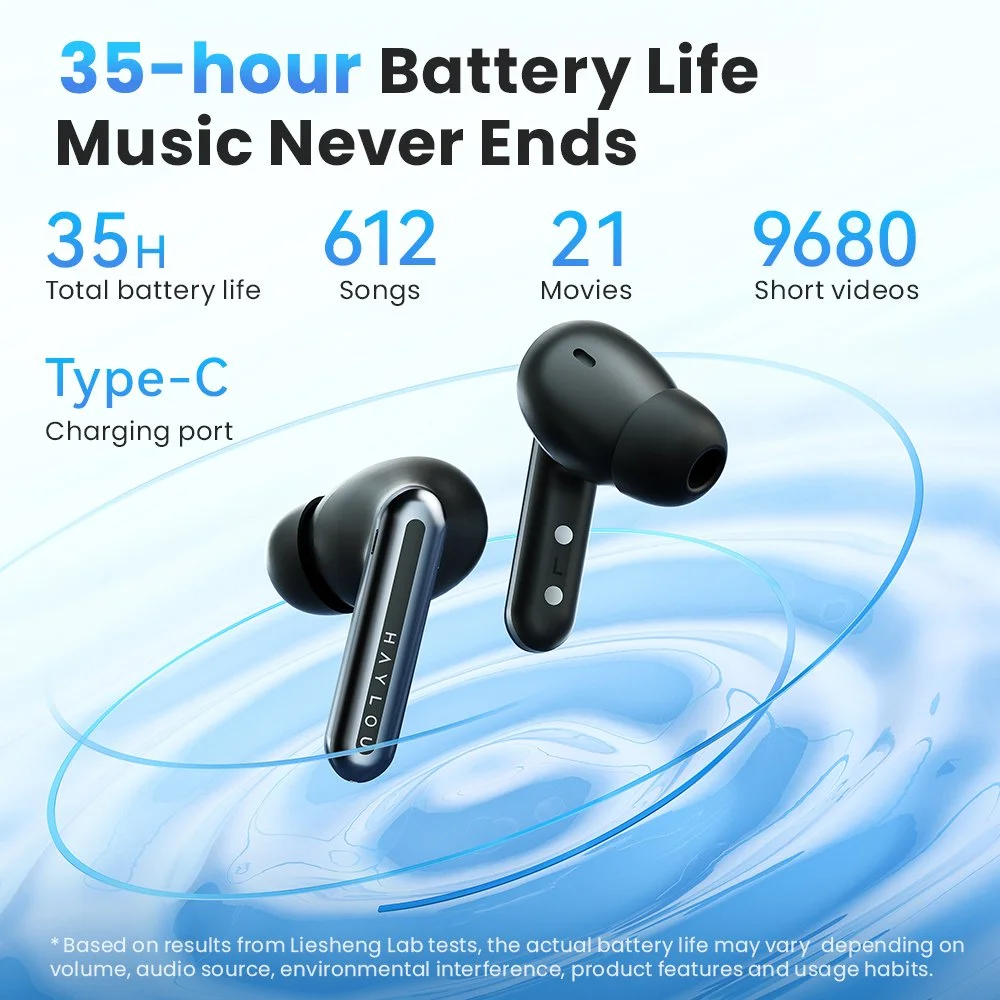 Wireless ANC Earbuds with Bluetooth 5.4, 43dB Noise Canceling & 35H Playtime