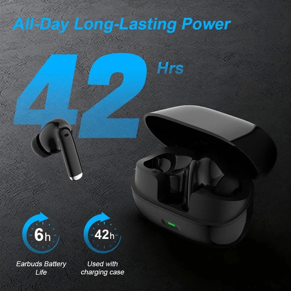 Flip-Style True Wireless Bluetooth In-Ear Earphones with Mic & Volume Control
