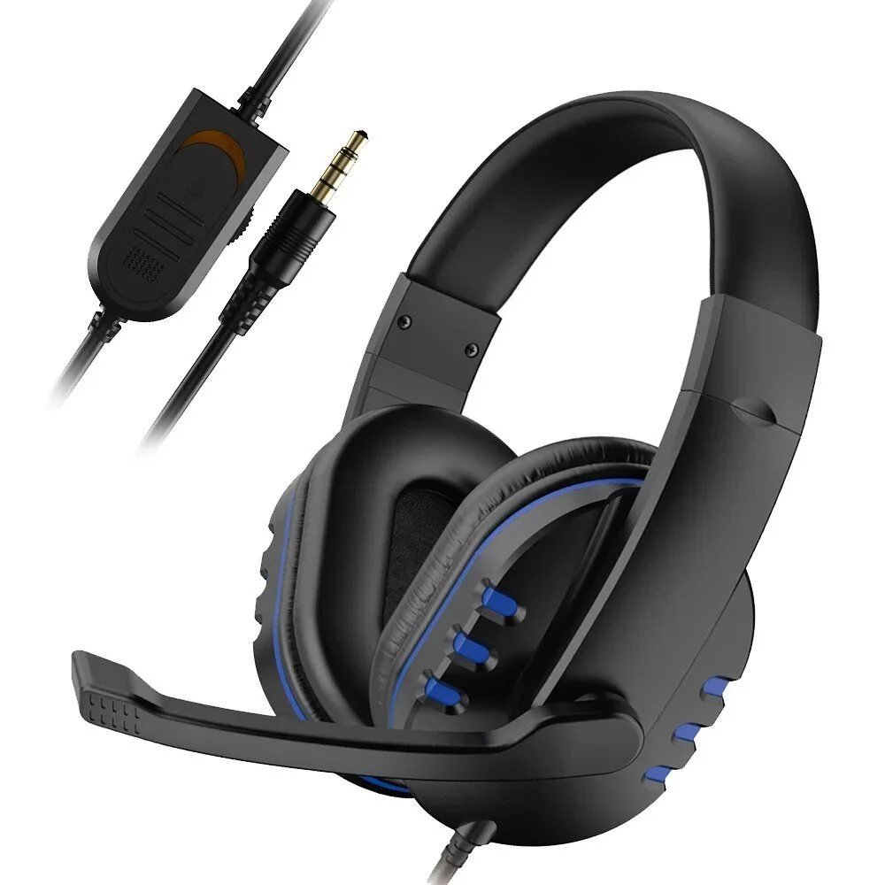 Wired Gaming Headset with Mic – 3.5mm Stereo Headphones for PS4 & PC