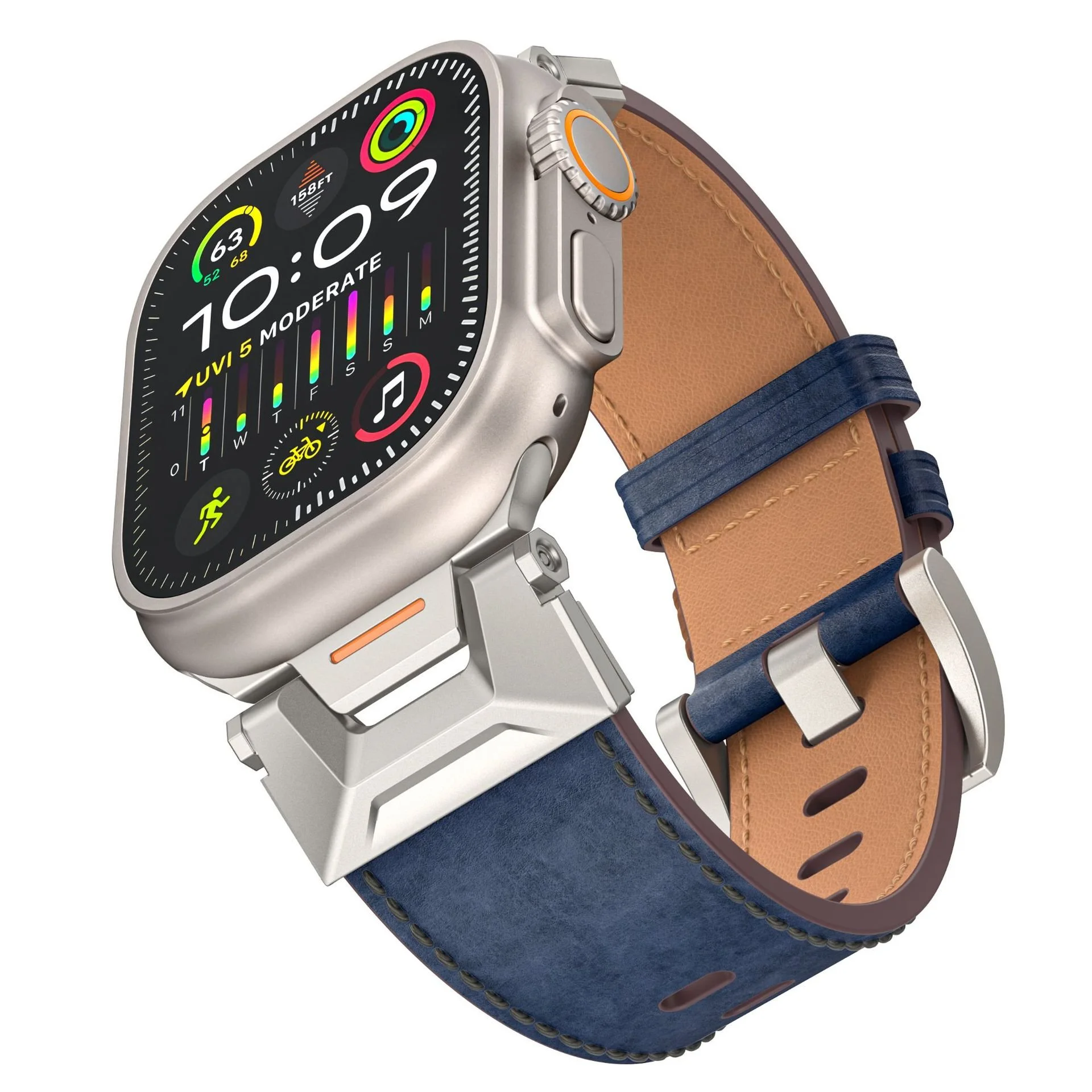 Premium Leather Strap for 49mm & 46mm Smartwatch Cases